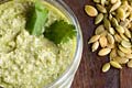Broiled Goat Cheese with Pumpkin Seed Sauce